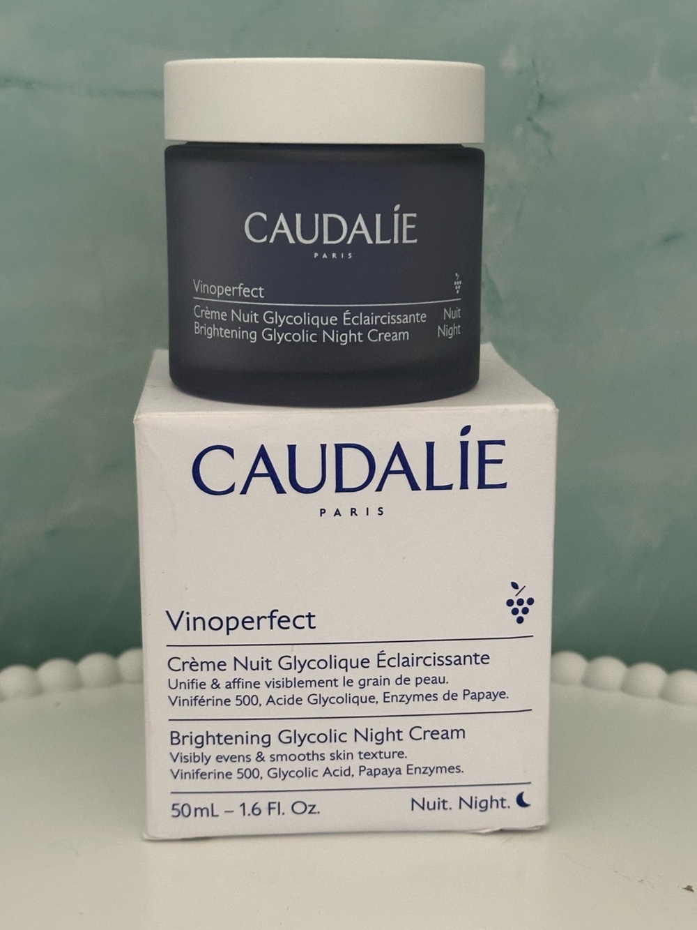 Caudalie Vinoperfect Brightening Glycolic Night Cream 1.6 oz/50ml NIB $69 RETAIL